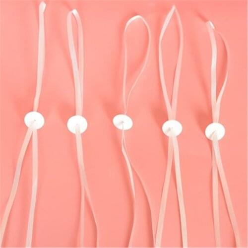 50 Balloon Caps Helium With Polyband White Balloon Strap With Quick Release Balloon Closure