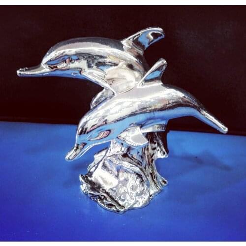 925 Sterling Silver Plated TWO DOLPHINS