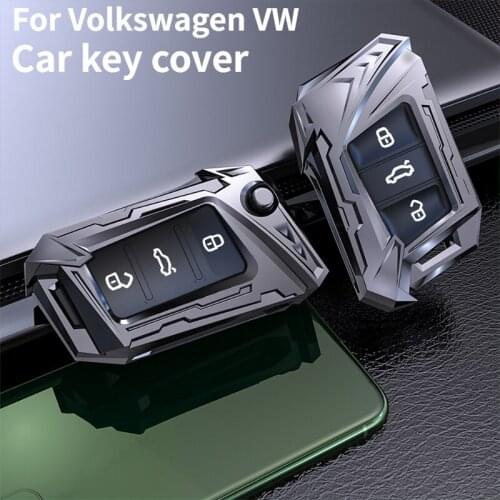 Car Key Case Fob Cover For Volkswagen VW Golf MK 5 7 Tiguan Touran Passat B8 Jetta Skoda Leon Ibiza GTI/Rabbit/R Kodiaq Octavia