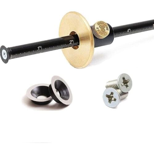 Woodworking scribe carpenters arc and straight line dual-use drawing gauge diy tool European metric and inch scribe line gauge