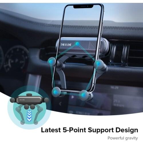 Gravity Car Holder For Phone in Car Air Vent Mount No Magnetic Mobile Phone Holder GPS Stand For iPhone 12 11 Pro 8 Samsung