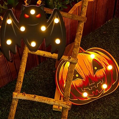 Halloween Lights home Decorative Led Lights Diwali Styling Lamp Night Light Helloween Spider Bat Pumpkin Ghost Skull Lights 2
