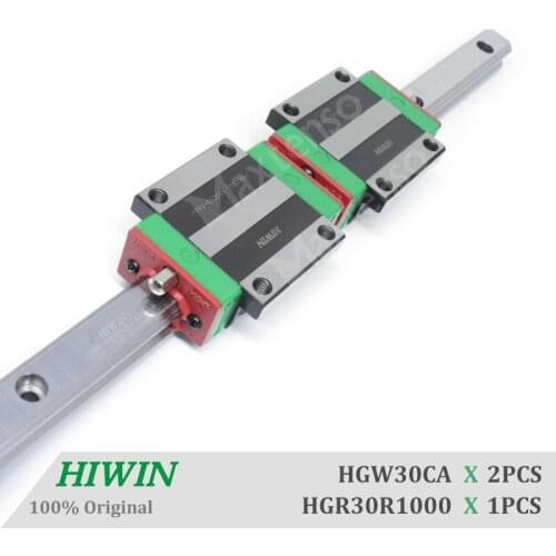 HIWIN HGR30 Linear Guide Rail 1000mm HGW30CA CC Blocks Carriage router parts Linear Guideways for CNC Parts Heavy Load