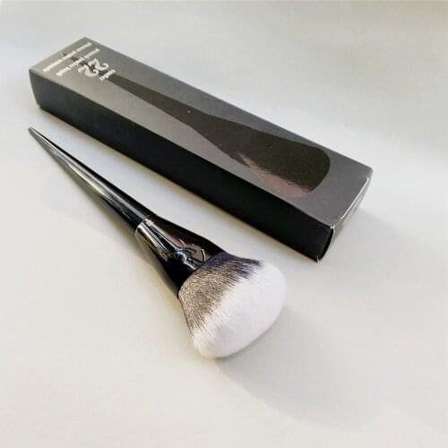 Powder Brush Blusher BLACK Vegan Pressed Powder Brush #22 - Large Round Smooth Powder Blending Makeup Brush Cosmetics Tool