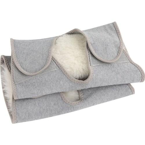 2pc Winter Outdoor Sports Warm Lengthened Knee Pads Protector Protective Elastic Wool Thermal Plush Kneepad Kneecap Kneelet