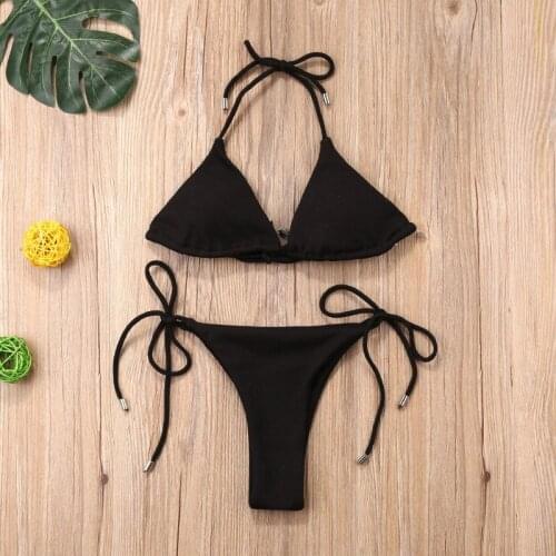 2020 Women Bikini Sets Sexy Push up Padded Triangle Swimwear Swimsuit Female Bathing Suit Sexy Ladies Bra+Panty 2Pcs Outfits