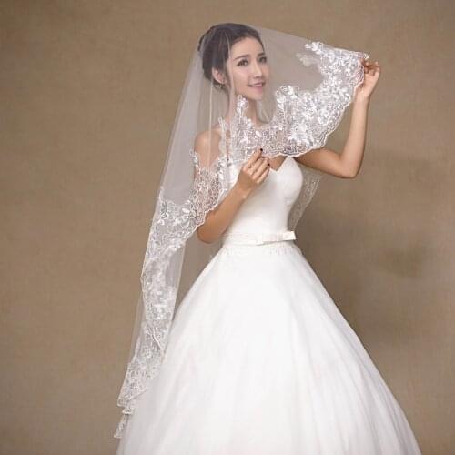 GBCNYIER Lace short veil bridal wedding veil wedding wedding accessories D