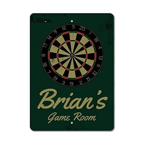 Darts Brazil Beer Metal Plaque Game Room Metal Painting Decor Drink Bar Metal Plate Wall Art Target Club Metal Poster Decoration