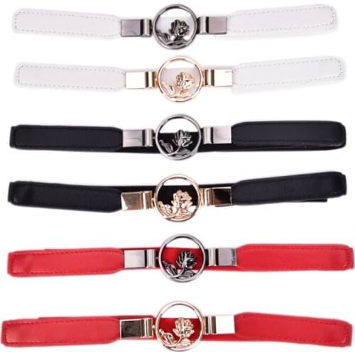 Fashion Vintage Women Wide Waist Belt Metal Flower Elastic Stretch Buckle Waistband Girls Friend Best Gift For Dress