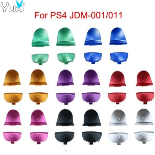 YuXi Metal Aluminum L1 R1 L2 R2 Button Set For Playstation 4 PS4 controller JDM 001 010 Trigger Buttons with Springs
