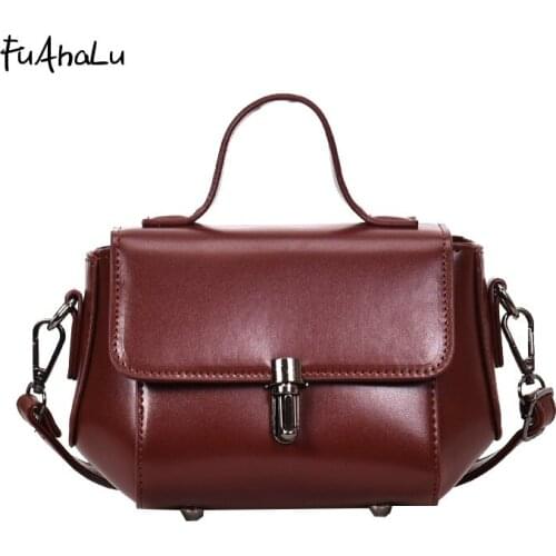 FuAhaLu New shoulder bag Korean version of the wild Messenger bag fashion lock small square bag