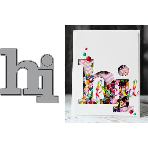 New Big Word Hi Metal Cutting Dies Stencils for DIY Scrapbooking Photo Album Embossing Paper Cards Making Decorative Crafts