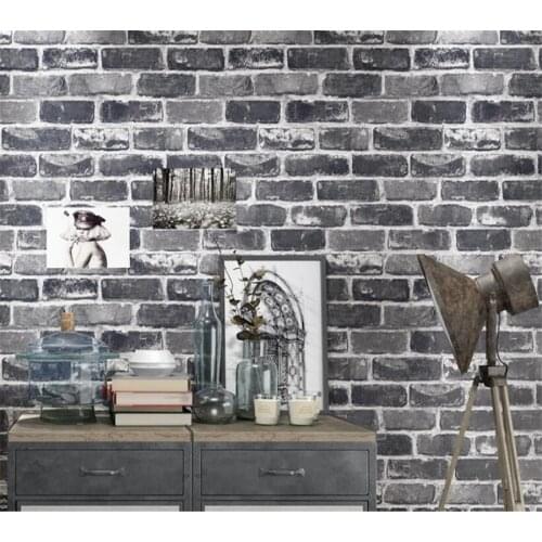 Beibehang Culture Stone Brick Wallpaper Retro Brick Wallpaper Cafe Bar Restaurant Restaurant Shop PVC Brick Wallpaper tapety