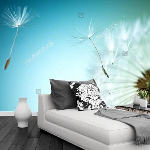 Custom natural Textile Wallcoverings,Closeup of dandelion,3D photos for the living room bedroom dining room wall wallpaper