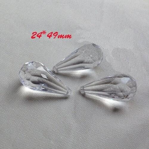 42pcs/lot 24*49mm transparent Acrylic crystal chandelier pendant ball,wedding decorative crystal garland strand,home decoration