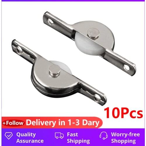 Door Window Rollers Cupboard Drawer Bin Single Nylon Sliding Roller Pulley Wheel 10Pcs