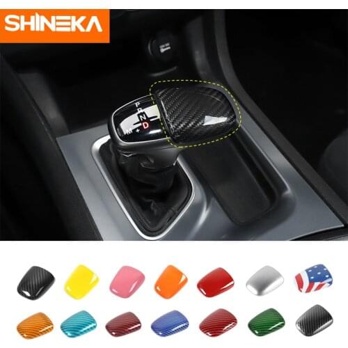 SHINEKA Interior Accessories For Dodge Challenger 2015 Car Gear Shift Knob Head Decoration Cover Sticker For Dodge Charger 2015