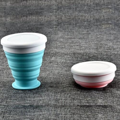 Folding Silicone Cup Portable Telescopic Drinking Collapsible Cup Multi-function Foldable Silica Mug Outdoor Travel Coffee Cups
