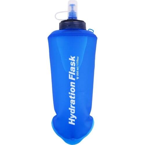 Sports TPU Collapsible Folding Soft Flask Water Bag Water Bottle Cup Kettle Hydration Pack Bladder Water Bottles 500ML