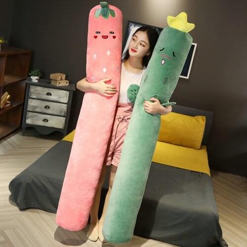 160cm 10 Styles Cartoon Furits Cloth Doll Cute Animal Plush Toys Stuffed Pillow Long Cushion Sleep Decoration Gifts Baby Kid