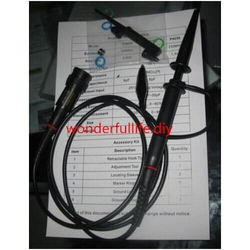 High Voltage 2KV 2000V Oscilloscope Scope Passive Clip Probe 250MHz 100X P4250
