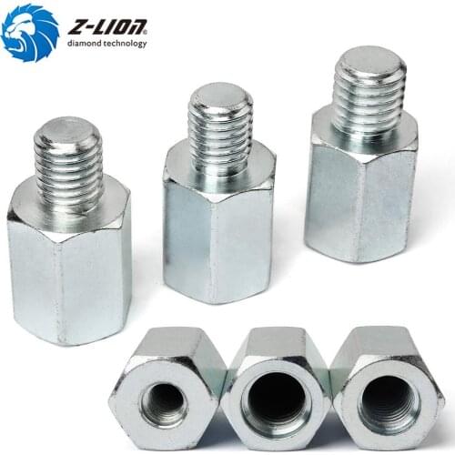 Z-LION 1 piece Adapter for AngIe Grinder PoIisher M14 5/8" Or M10 Thread Change Male To Female Core Bit PoIish Pad DriII Adapter