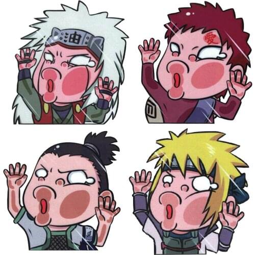 Funny Peeking Anime Kakashi Jiraiya Anime Car Sticker Decal Decor Waterproof PVC Motorcycle Off-road Laptop Trunk KK Vinyl Cover