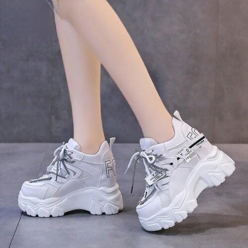 2021 New Sneakers Woman Platform Shoes Female Fashion Hight Increasing Ladies Trainers Chunky Sneakers Women Zapatillas Mujer
