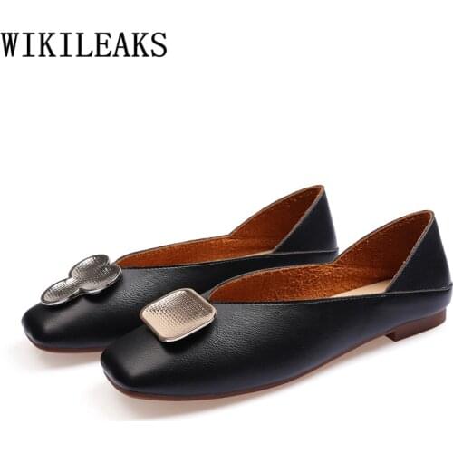 Ladies Flat Shoes Genuine Leather Shoes Women Creepers Ladies Loafers Women Fashions Korean Shoes Plus Size 41 Espadrilles Buty