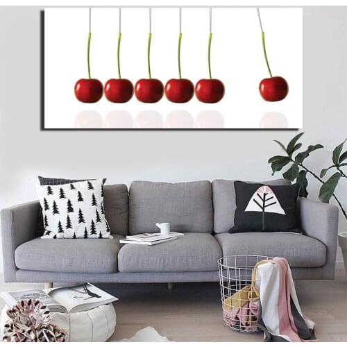 1 panel printed Canvas painting Restaurant Fruits Cherry Grapes Modern Modular pictures On for kitchen decor wall art for living