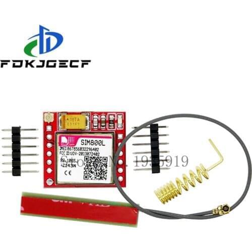 10pcs/lot Mini Smallest SIM800L GPRS GSM Module MicroSIM Card Core Wireless Board Quad-band TTL Serial Port With Antenna