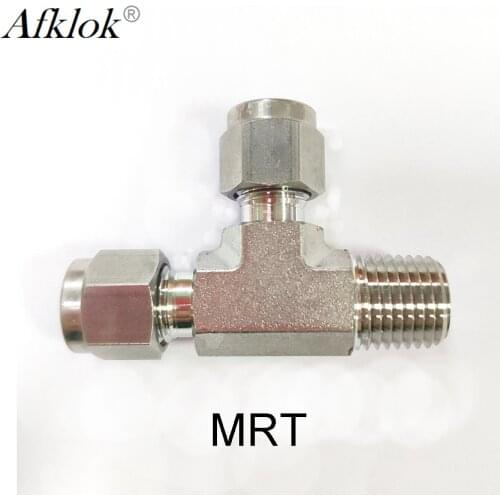 3 Way NPT 12mm 14mm 15mm stainless steel 316 Tee Tube Fittings Connector