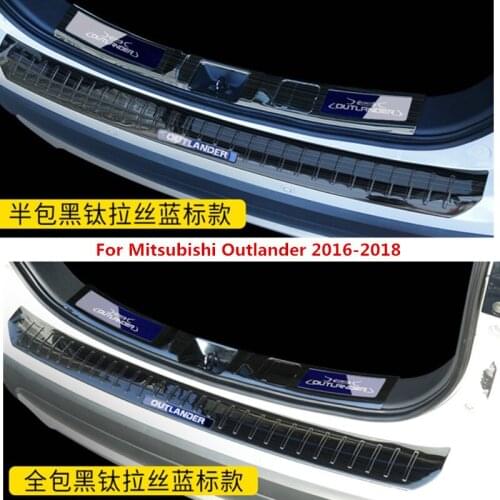 304 Stainless Steel Rear Shock Protector Sill Trunk Tread Trim Board For Mitsubishi Outlander 2016 2017 2018 Car styling