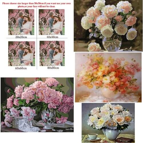 5D Diy Diamond Painting Flowers Vase Bright Daisy Square Diamond Round Diamond Full Diamond Cross Stitc Mosaic Home Decora