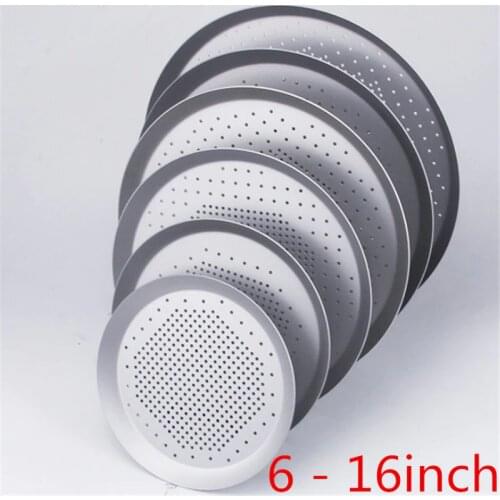 Hole Nonstick Pizza Baking Pan Tray Plate Dishes Holder Bake ware Kitchen Baking Tools Accessories Pizza Screen oven Metal Net