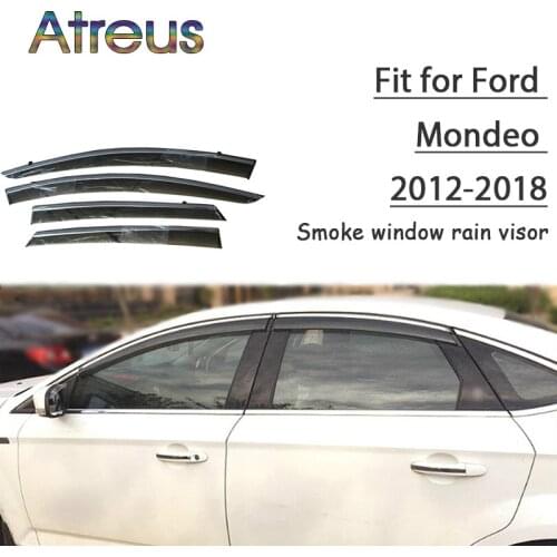 Atreus 1set ABS For 2012 2011 2010 Ford Mondeo Accessories Car Vent Sun Deflectors Guard Smoke Window Rain Visor