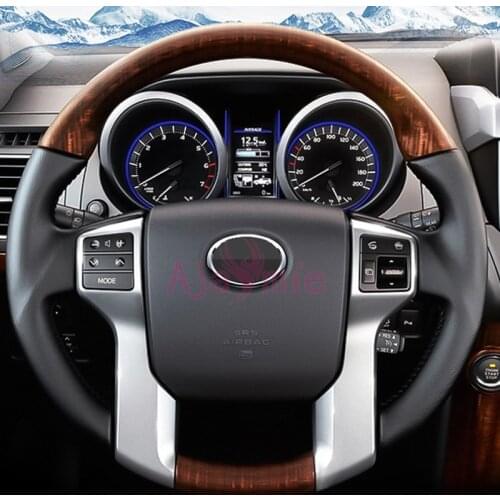 For Toyota Land Cruiser 150 Prado LC150 FJ150 2010-2017 Interior Steering Wheel Decorative Strips Cover Trim Stickers Chrome