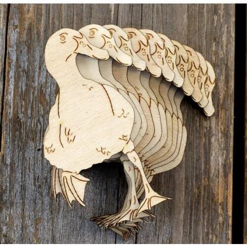 Wooden Duck Walking Craft Shape Plywood Waterways Bird Animal Riparian