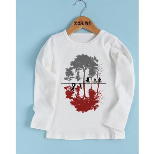 Children Stranger Things Wills Message Design T shirt Kids Cartoon Clothes Baby Boys/Girls Funny Long Sleeve T-shirt,LKP2421