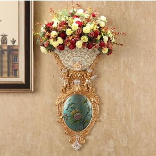 European-style wall-mounted three-dimensional angel vase, wall decorations, home Christmas decoration craft