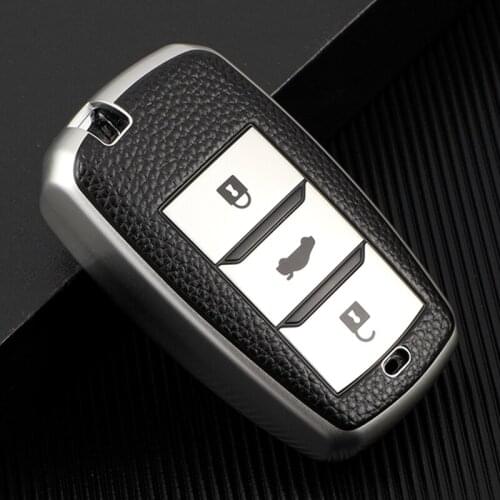 Leather Grain TPU Key Fob Cover Case Skin for Changan CS15 EADO Raeton CS35 CS55 CS75 2019 2020 Remote Holder Keyless Accessorie