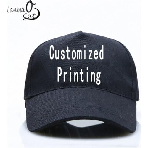 Lanmaocat High Quality DIY Your Own Cap Custom Logo Caps Women Men Snapback Blank Customized Hats Dad Printed Cap Free Shipping
