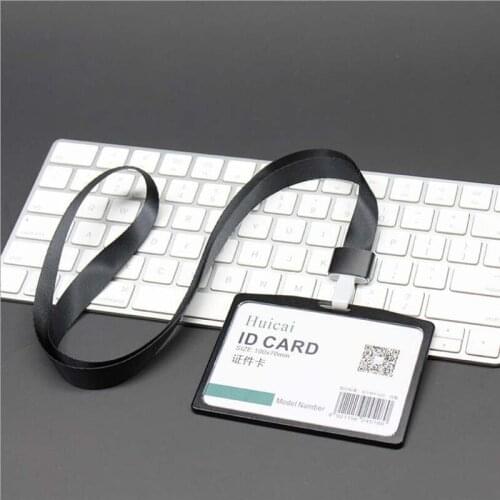 Fashion Card Cover Women Aluminum Alloy Work Name Card Holders Business Work Card ID Badge Lanyard Holder Metal Bags Case