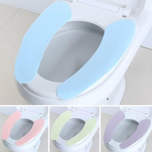 1 Pair Toilet Stickers Universal Waterproof Toilet Cushion Toilet Pad Toilet Seat Pad Washable Home Bathroom Accessories