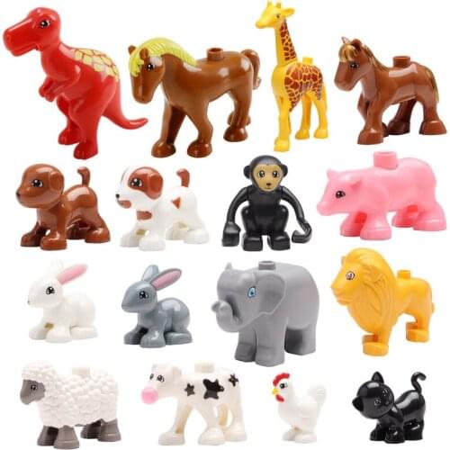 New Cute Animal Farm animal series Models Figures Compatible with Toy DIY Building Creative Blocks Toys for Children