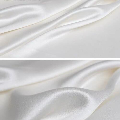 New Acetate Fabrica Fabric Soft Simulation Silk Smooth Satin Silk Crepe Material For Sewing Wedding Evening Party Dress