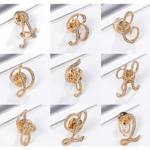 ONNUTO Brooches Letter On Clothes