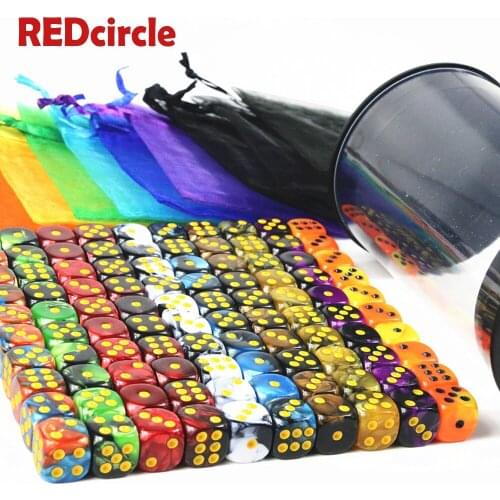 Wholesale 100pcs of 12mm Gemini D6 Gambling Die with ATube for Board Game Bar Playing Rpg As Club Party Accessories