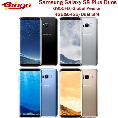 Samsung Galaxy S8+ S8 Plus G955FD Original Global Version 4G Android Phone Dual SIM Exynos Octa Core 6.2" RAM 4GB ROM 64GB NFC
