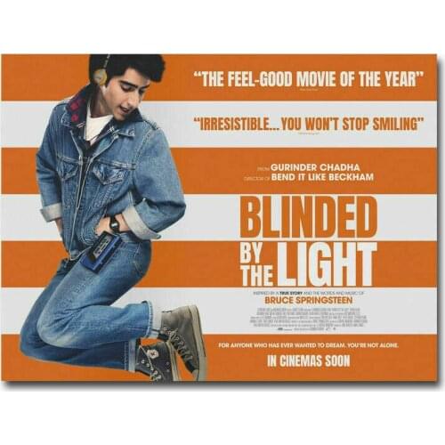 Blinded by the Light Movie . Wall Sticker Silk Poster Art Light Canvas Home Decoration